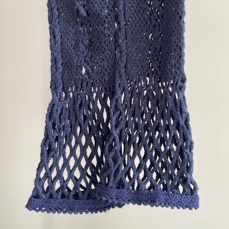 STRETCH LACE SHORT TOPS (Navy)