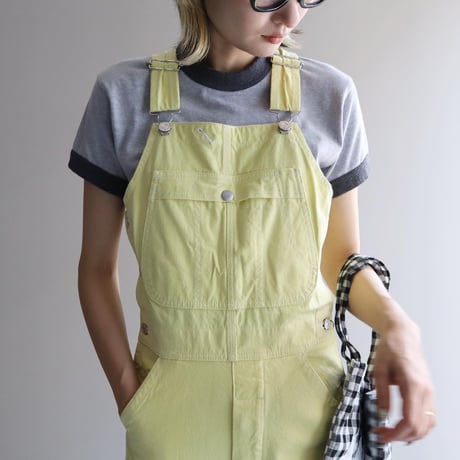 SLIM FLARE DENIM OVER-ALL（LEMON）