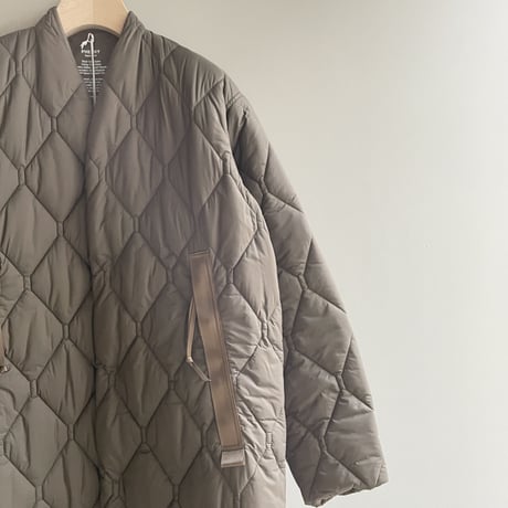 Nylon rip qulting coat (MOCHA)