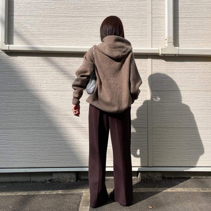 Amunzen 2 tuck wide pants (BROWN) | Tavy STORE