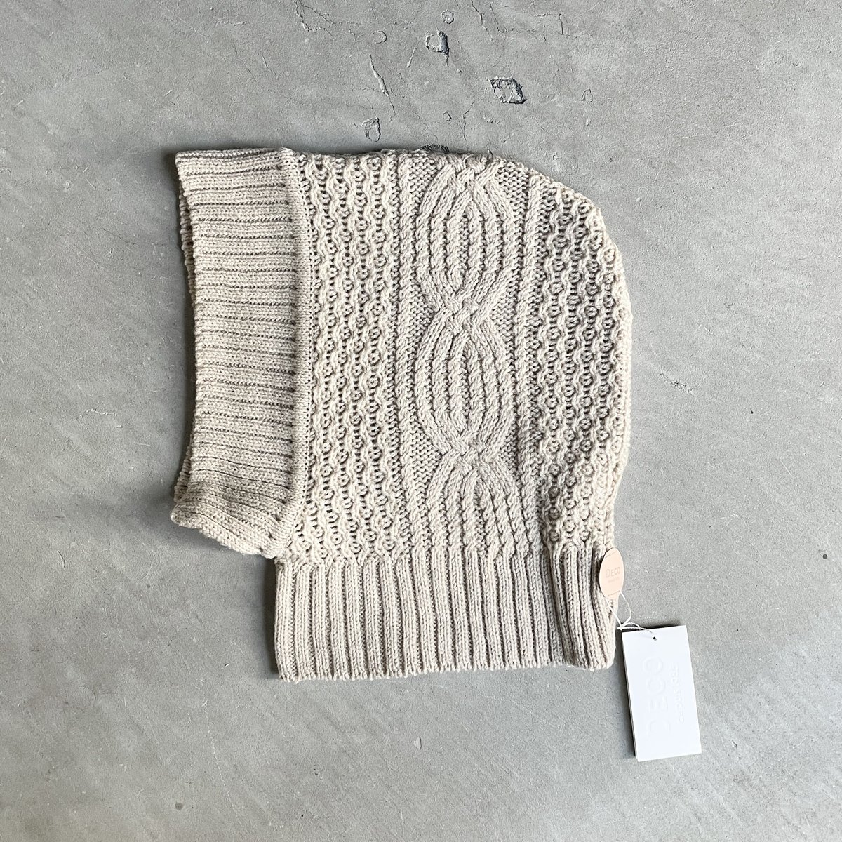 deco depuis 1985 KNIT BALACLAVA beige - ネックウォーマー