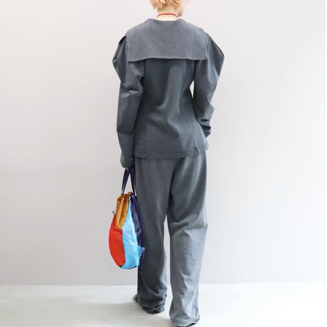 SUPER FINE DRY SAILOR COLLAR L/S TOPS (BLK)