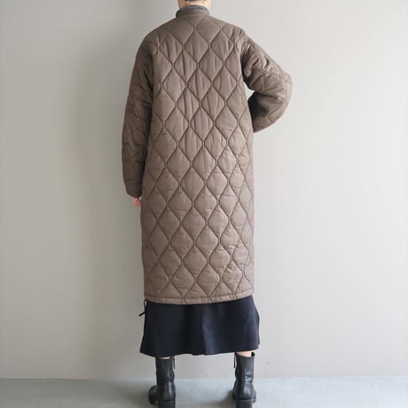 Nylon rip qulting coat (MOCHA)