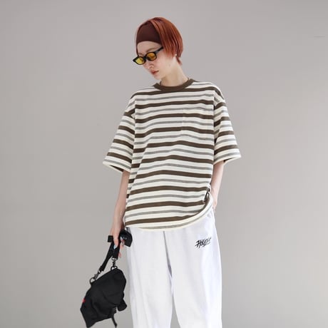 Pile Border Pocket Tee (IVORY)