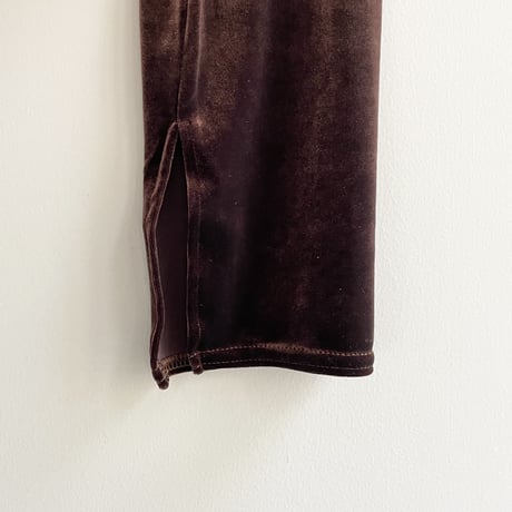VELVET SLIM PANTS (Nut / Taupe)