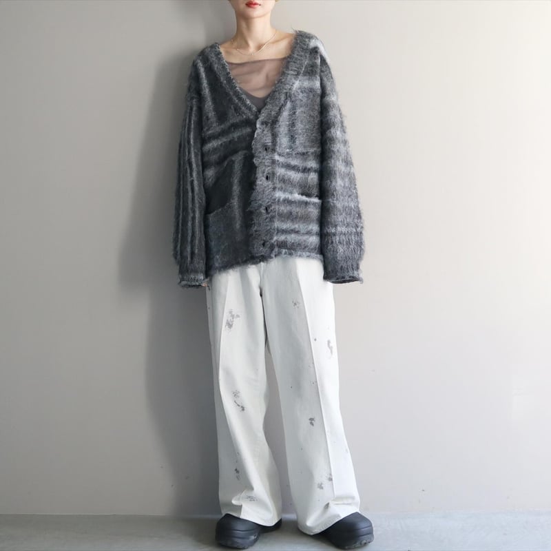 Patch Large Cardigan (Gray) | Tavy STORE