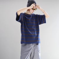 Pile Border Pocket Tee (NAVY)