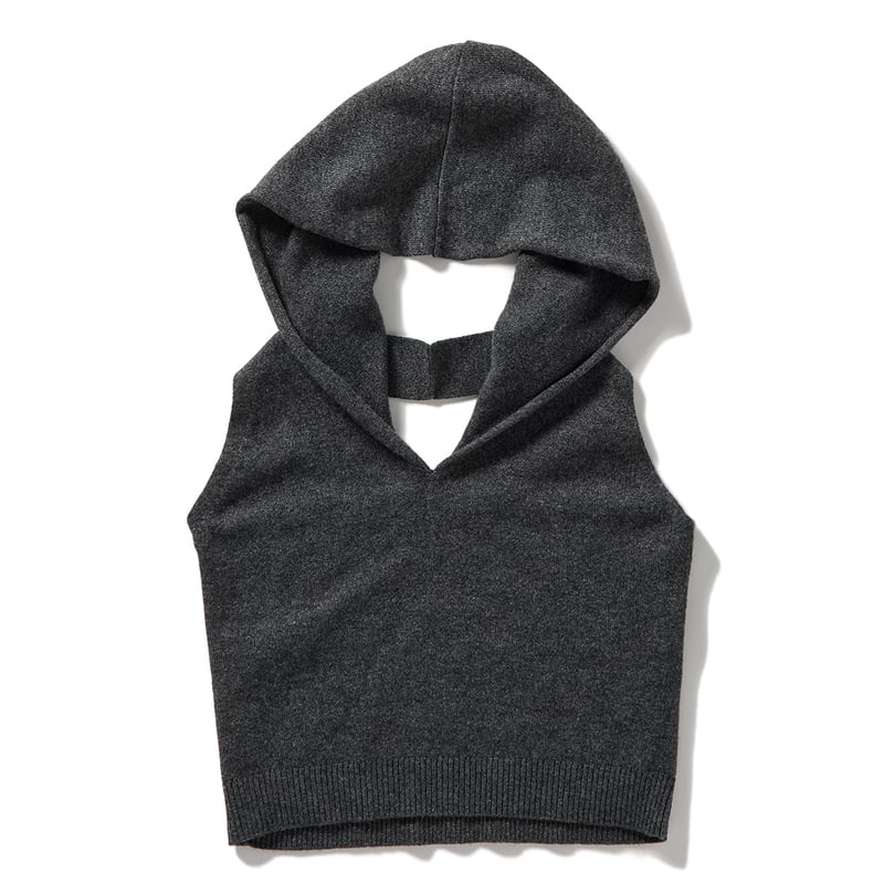 トップス theredthread S logo knit hoodie cropped THEREDTHREAD/ザレッドスレッド】S logo knit hoodie cropped