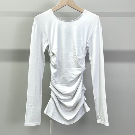 Lyocell Knot Back Tuck Side Top (Ice)