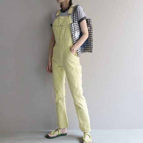 SLIM FLARE DENIM OVER-ALL（LEMON）