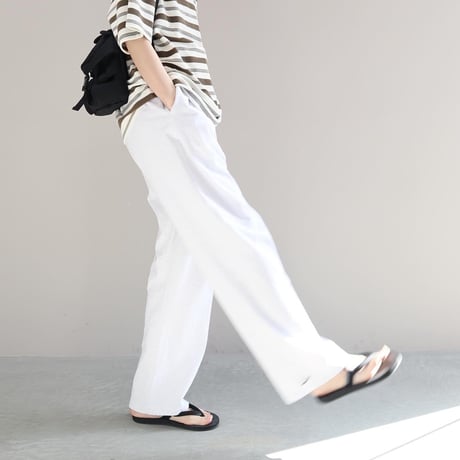 SUPER FINE DRY DAMAGE WIDE PANTS (GRY)
