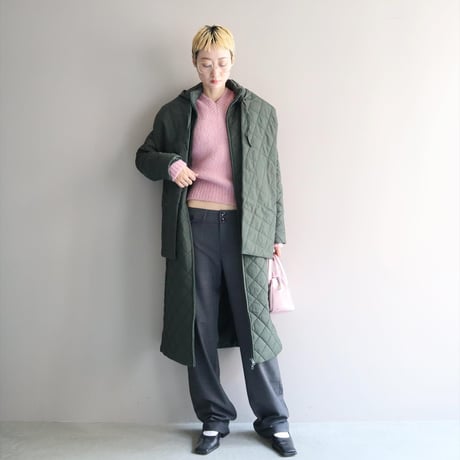 OTTER -quilting coat-  (Dark khaki)