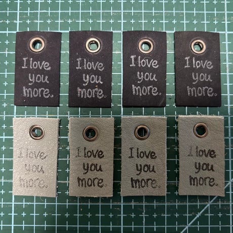 本革タグ I love more.タグセット⑧