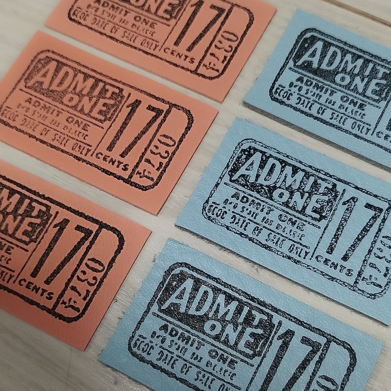 本革タグ admit one17 ミックスno.6 | タグ屋ヤスオ