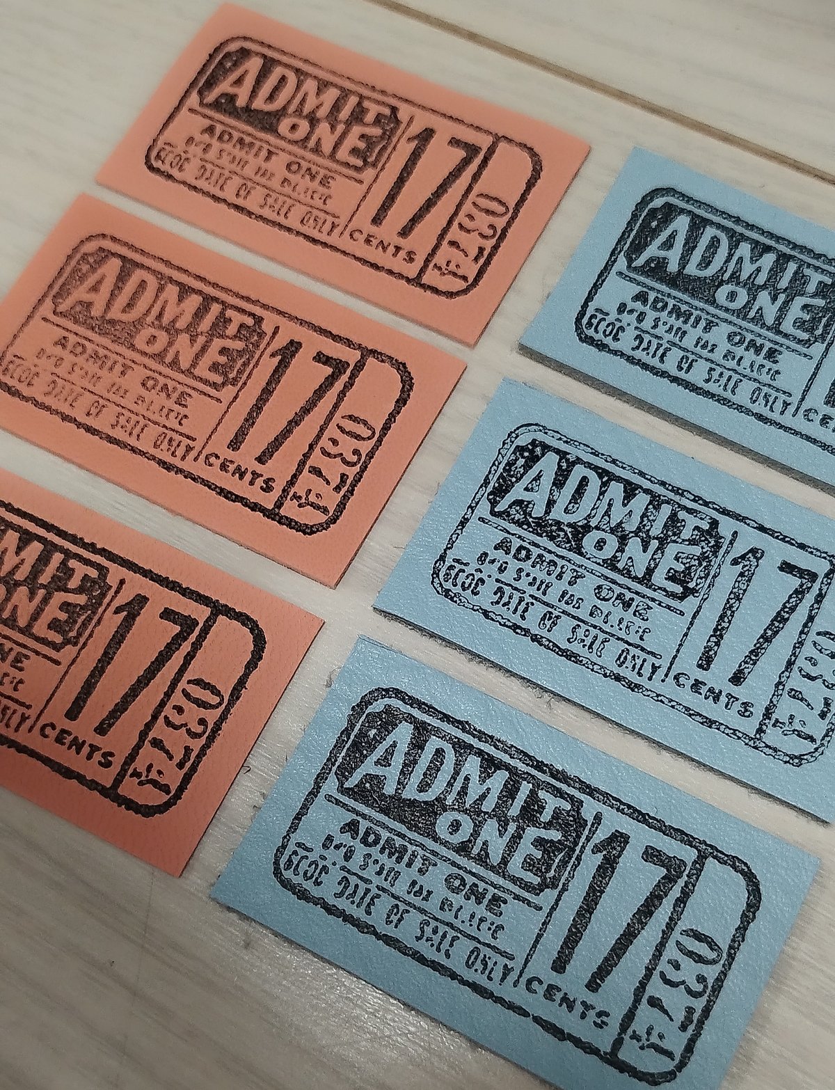 本革タグ admit one17 ミックスno.6 | タグ屋ヤスオ