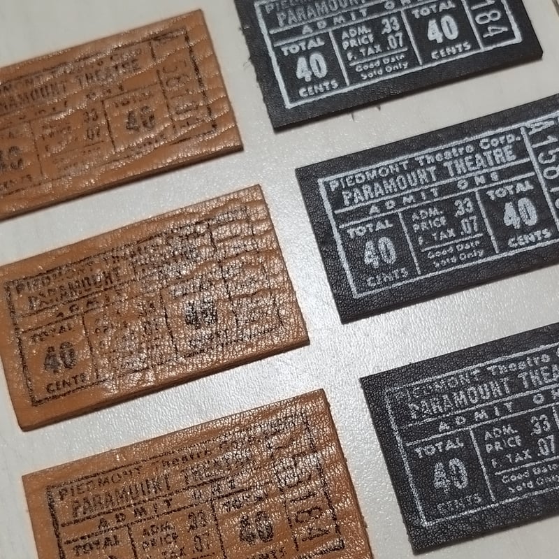 本革タグ ビンテージチケット風① | タグ屋ヤスオ