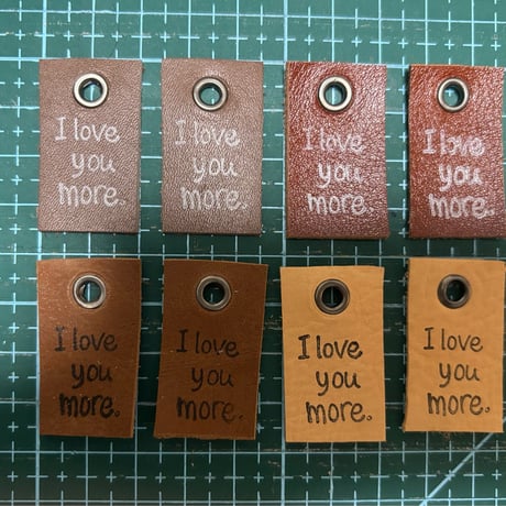 本革タグ I love more.タグセット19