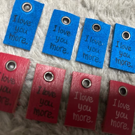 本革タグ I love more.タグセット13