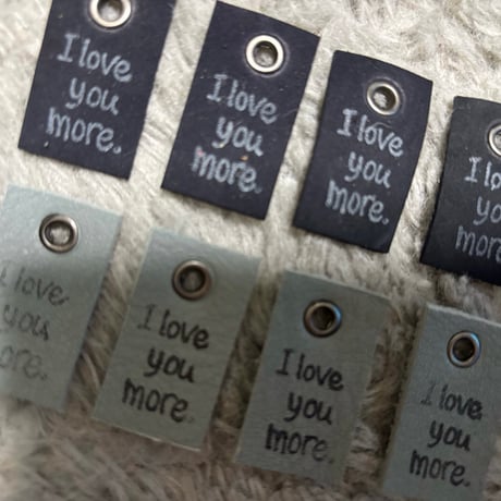 本革タグ I love more.タグセット⑧