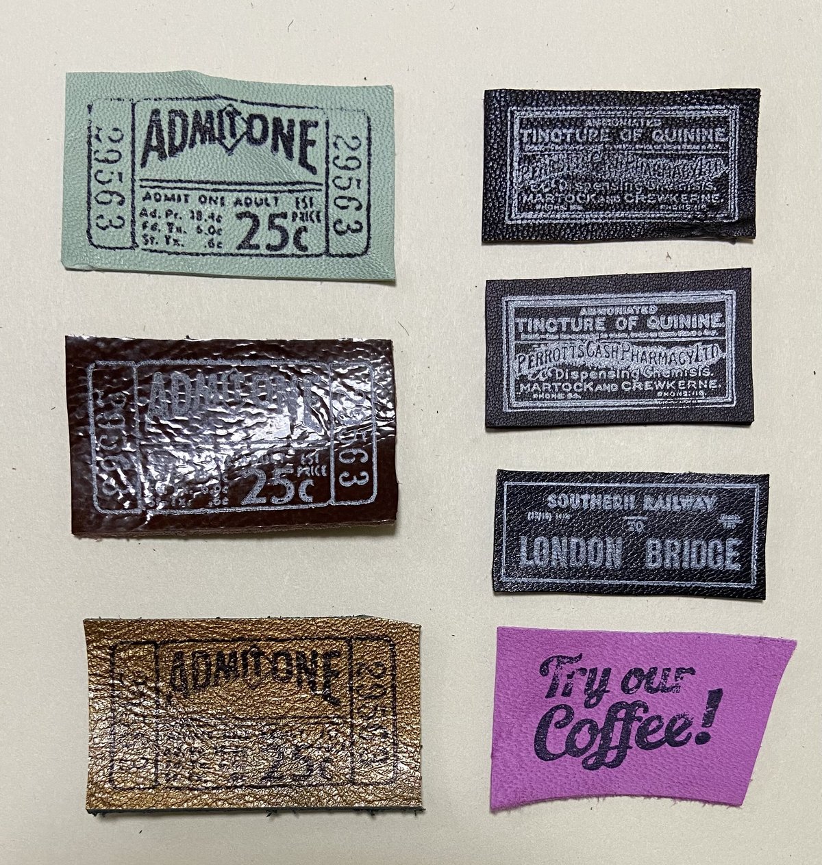 No.540 染色タグ 革タグ レザータグ ダメージ加工 ハンドメイド No.540 染色タグ 革タグ レザータグ ダメージ加工 ハンドメイド