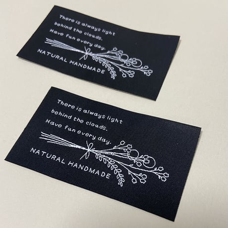 刺繍タグ　花束ビッグ　ブラック