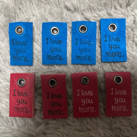 本革タグ I love more.タグセット13