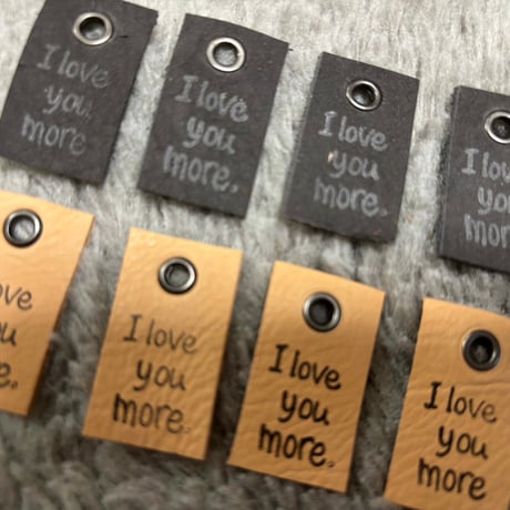本革タグ I love more.タグセット⑦