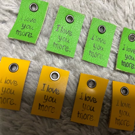 本革タグ I love more.タグセット14