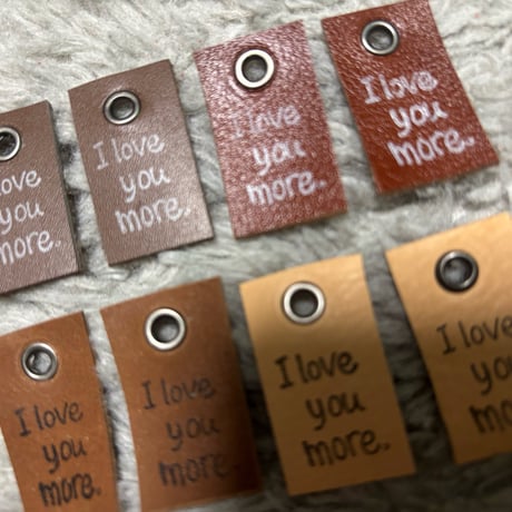 本革タグ I love more.タグセット19