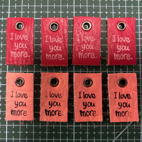 本革タグ I love more.タグセット⑥