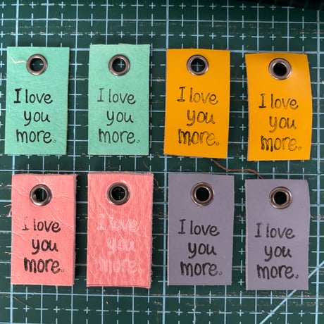 本革タグ I love more.タグセット20