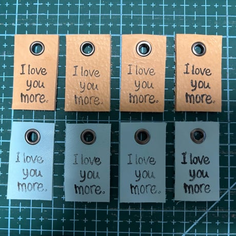 本革タグ I love more.タグセット16