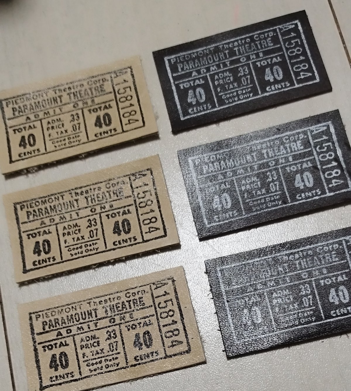 本革タグ ビンテージチケット風③ | タグ屋ヤスオ