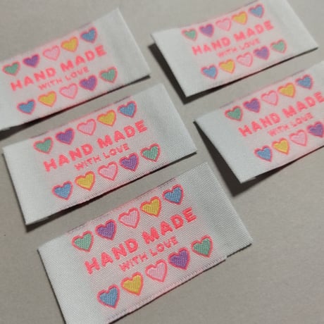 刺繍タグ　ゆめかわ♥ハートタグ