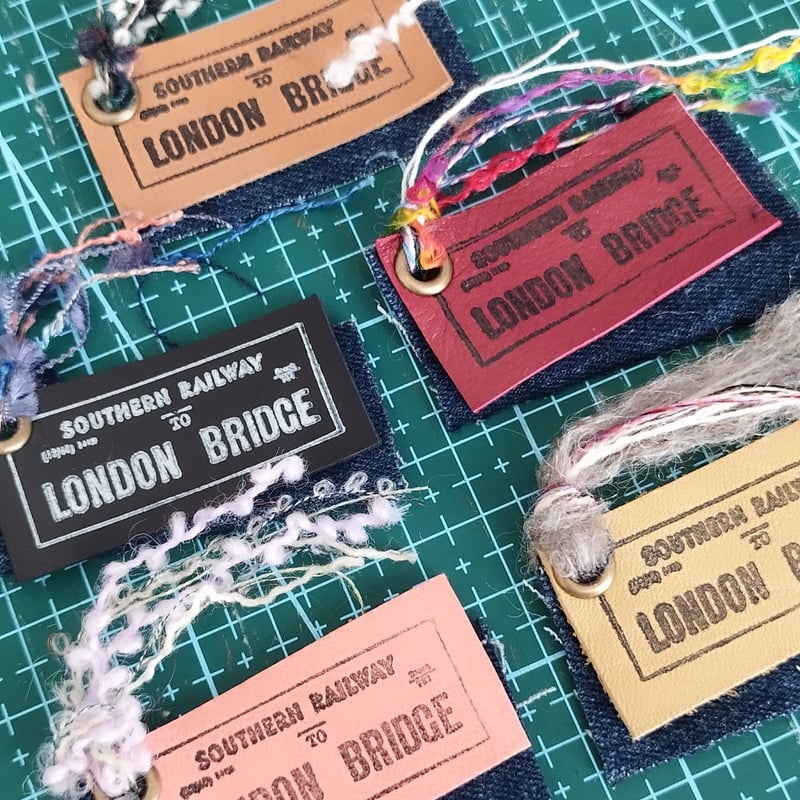 本革タグ LONDON②引き揃え糸 | タグ屋ヤスオ