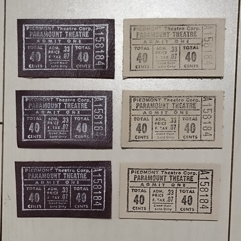 本革タグ ビンテージチケット風⑨ | タグ屋ヤスオ