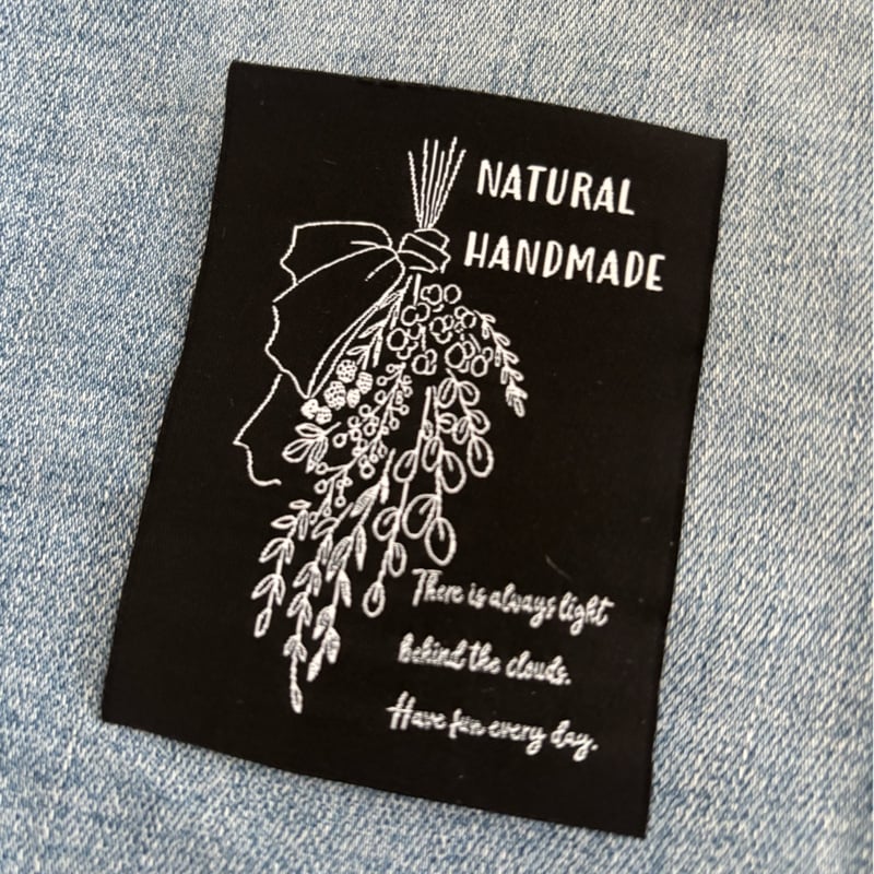45R タグ付き　新品　フラワー刺繍ロゴ ⭐️NEW⭐️ドライフラワー BIGタグ ブラック | タグ屋ヤスオ