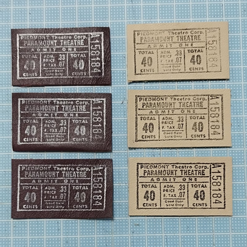 ビンテージチケット 本革タグ ビンテージチケット風⑨ | タグ屋ヤスオ