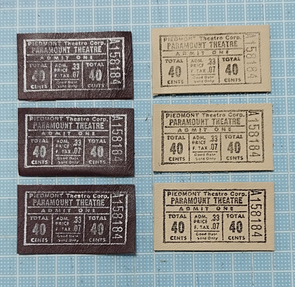 ビンテージチケット 本革タグ ビンテージチケット風⑨ | タグ屋ヤスオ