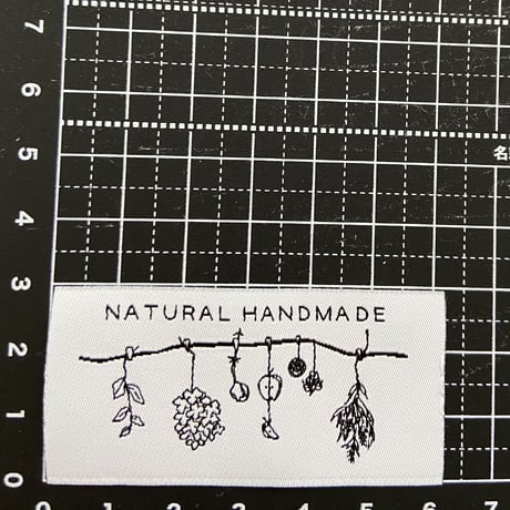 刺繍タグ　ドライフラワー　ホワイト
