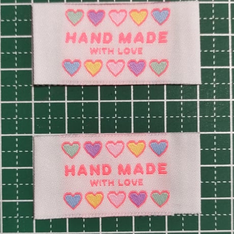 刺繍タグ　ゆめかわ♥ハートタグ