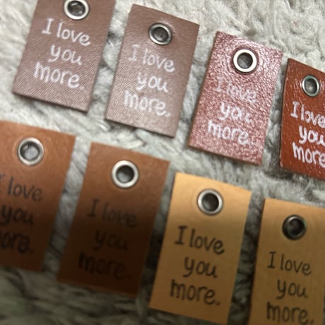 本革タグ I love more.タグセット19