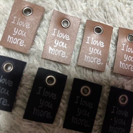 本革タグ I love more.タグセット⑩