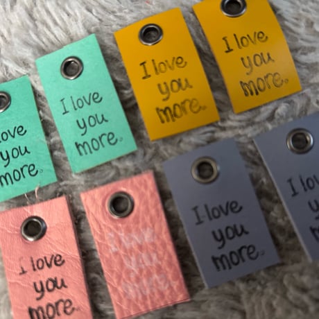 本革タグ I love more.タグセット20