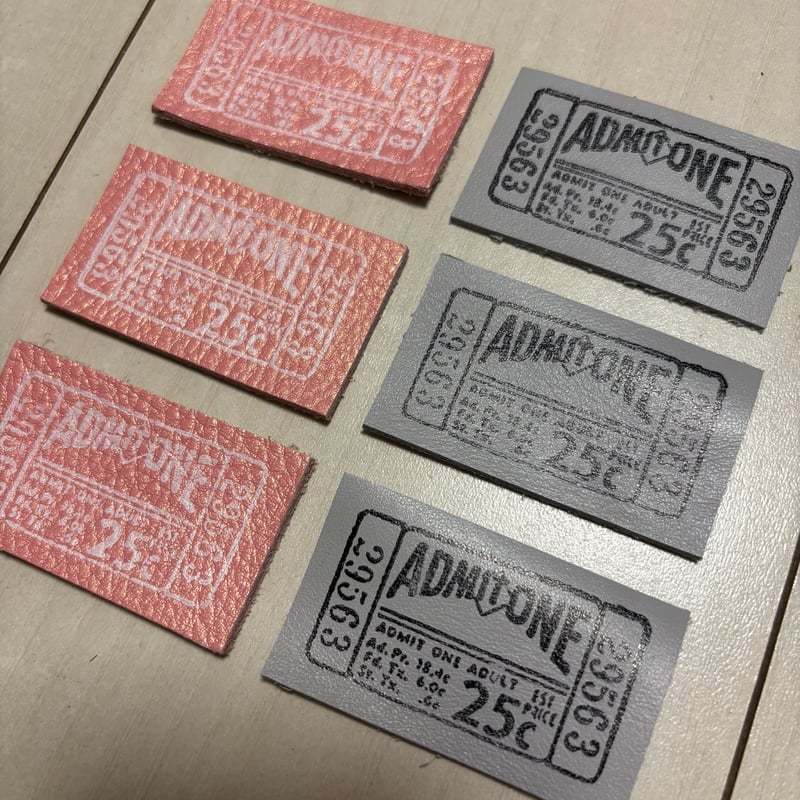 本革タグ admit one25 ミックスno.9 | タグ屋ヤスオ