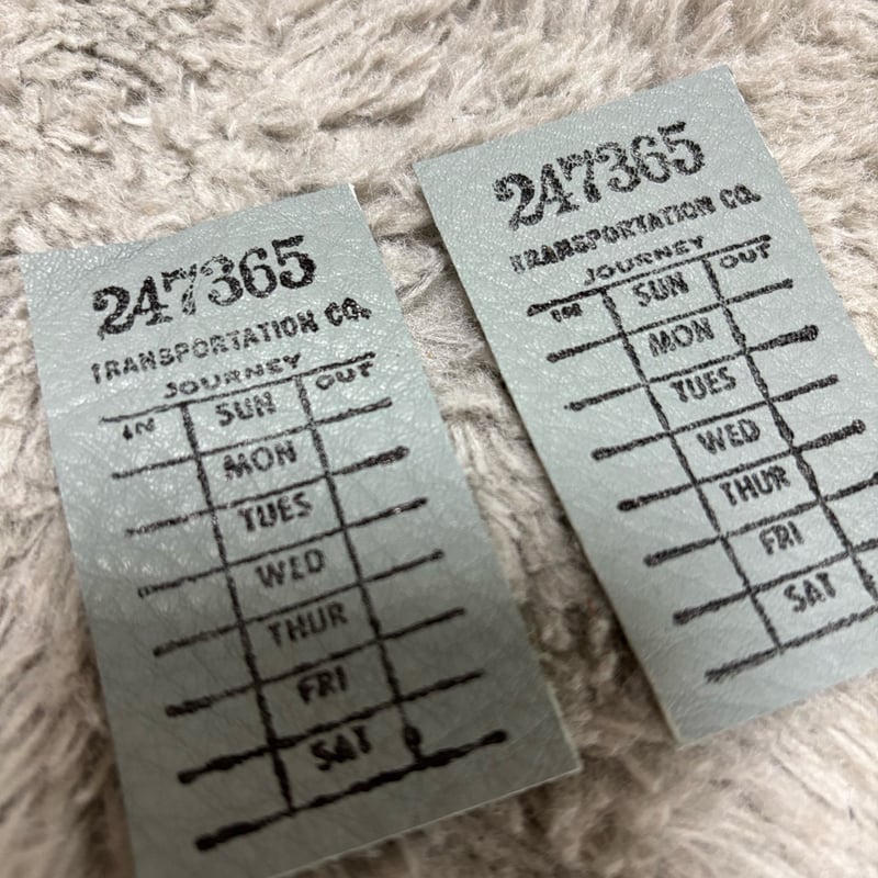 本革タグ 曜日タグセット③ | タグ屋ヤスオ