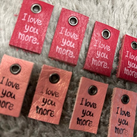 本革タグ I love more.タグセット⑥