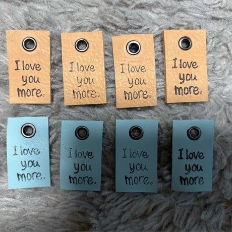 本革タグ I love more.タグセット16