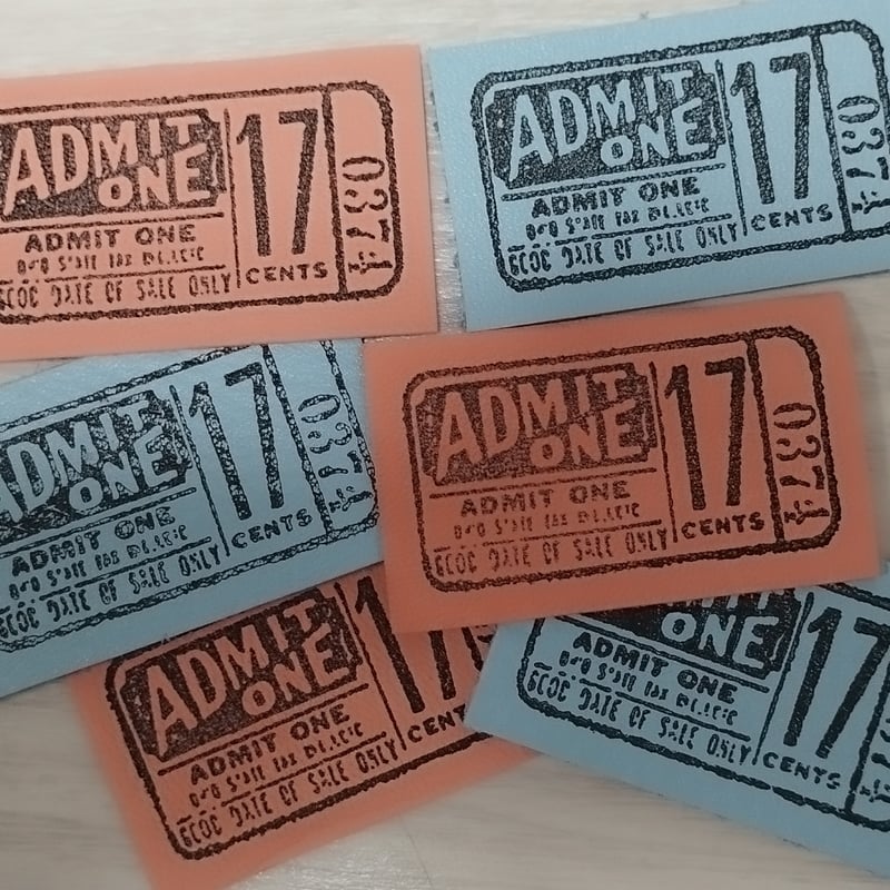 本革タグ admit one17 ミックスno.6 | タグ屋ヤスオ