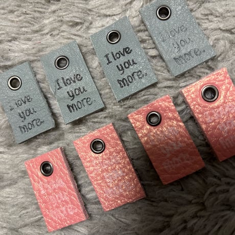 本革タグ I love more.タグセット15